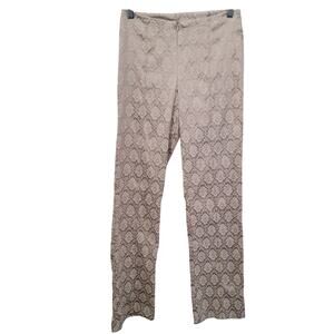 White House Black Market VTG Y2K Made in USA Sz 2 Bootcut Pant Mid Rise Jacquard